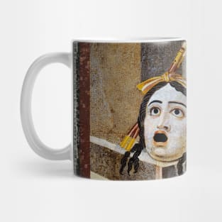 ANTIQUE ROMAN MOSAICS ,GREEK COMEDY THEATER MASKS Mug